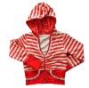 Girls' printed stripe hoody jacket