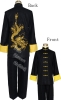 Gold Dragon Embroidery Linen Kung Fu Suit