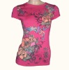 HOT!!!ladies' t-shirt,cotton t-shirt,fashion t-shirt