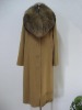 HZSL09W010 women's over coat with hair collar(designer coat-outerwear)