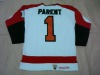 Hockey Flyers #1 Bernie Parent Authentic White Jersey accept paypal and drop ship