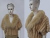 Knitted rabbit fur coat/ fur garment