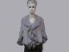Knitted rex rabbit fur coat/ fur garment