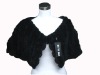 Knitted rex rabbit fur shawl/ fur stole