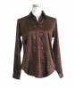 LS017 100% satin women's blouses