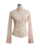 LS020 97% cotton 3% spandex ladies' blouse