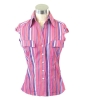LS021 97% cotton 3% spandex ladies' blouses