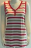 Ladies' 100% Cotton Yarn-Dyed Striped Top