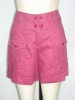 Ladies 100% Linen Fancy Shorts