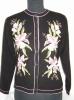 Ladies' Intersia Cashmere Cardigan