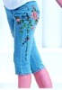 Ladies' denim seven-eights pants with beading