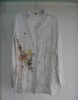 Ladies emb linen shirt, Women's linen blouse