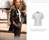 Ladies fashion Cotton Shirt / Blouse with Delicate Jabot Pleating