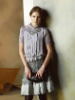 Ladies fashion blouse+skirt