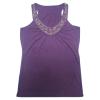 Ladies fashion top; ladies beadings tank top; ladies cotton vest