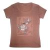 Ladies' foil printed T-Shirt; ladies cotton t-shirt; ladies knitted t-shirt