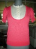 Ladies' knit sweater top,cotton/bamboo content HS_S035