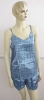 Ladies polyester satin printed camisole & panty