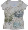 Ladies' printed T-Shirts; ladies cotton t-shirt; ladies knitted t-shirt