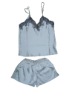 Ladies short satin pajamas