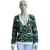 Ladies sweatshirt allover printed hoody