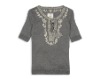 Lady knitted cotton embroidery sweater pullover