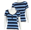 Lady's fashion t-shirt with button in the placket