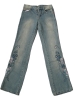 Lady's jeans with flower embroidery, Ladies' Trousers
