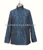 Lady's polyester coat with elastic at waist