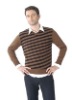 MEN'S 50% ACRYLIC 50% WOOL KNITTED SWEATER