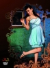 MG-07046 short dress (silk dress,fashion dress)