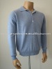 Men Cashmere Polo Sweater, Men Polo Neck Cashmere Sweater