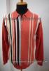 Men's Cashmere Striped Sweater with Zip Neck