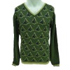Men's Jacquard Pullover,14G