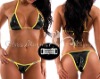 Metallic Micro Bikini with Crystal XJ133-BK-DL