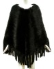 Mink Fur Knitted Poncho