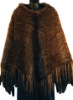 Mink Tail Fur Poncho