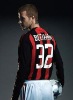 New Arrive! 08/09 season AC Milan Home 32# Beckham soccer jersey ,Embroidery (Accept PAYPAL)