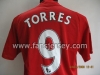 No.1 Supplier--08/09 season ##9 Torres Liverpool home t shirts, soccer jersey