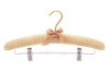 Padded satin hanger LS3817Y,Padded hanger,fabric bottom hangers