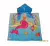 Printed hooded towel ( poncho )