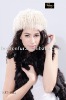 Rabbit Fur Knit Hat