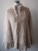 Rabbit fur cape/ fur shawl/ fur stole