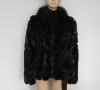 Rabbit fur with fox collar