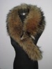 Raccoon fur collar