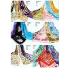 SILK SATIN BURN-OUT SCARF