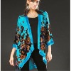 SILK VELVET BURN-OUT blouse