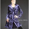 SILK VELVET MACHINE EMBROIDERY COAT