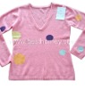 SWT-L11078 Ladies fashion Intarsia cashmere knitted sweater