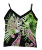 SWT-L11123 Ladies beading printing viscose tank sweater